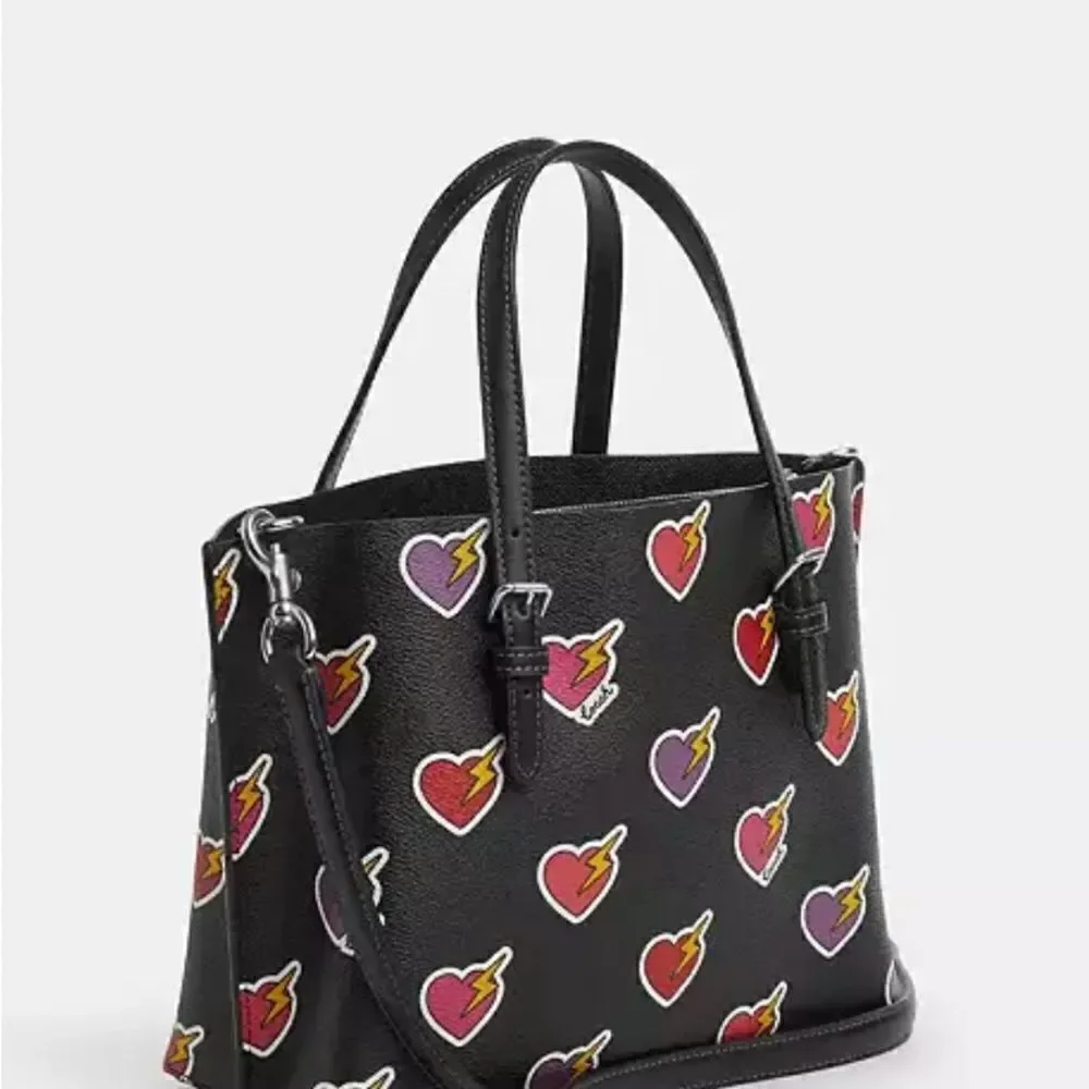 🔥🎁NWT! Coach Mollie Tote Bag 25 Heart Bolt Print